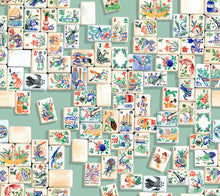 Load image into Gallery viewer, Silk Scrunchies "Vintage Mahjong" SS19