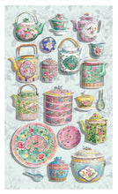 Load image into Gallery viewer, Tea Towel "Peranakan Teapots" TT30