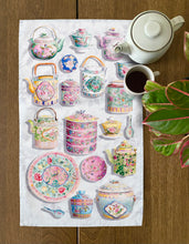 Load image into Gallery viewer, Tea Towel "Peranakan Teapots" TT30