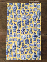 Load image into Gallery viewer, Tea Towel "Chinese Porcelain" (yellow) TT06Y