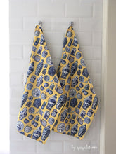 Load image into Gallery viewer, Tea Towel "Chinese Porcelain" (yellow) TT06Y