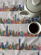 Load image into Gallery viewer, Tea Towel &quot;HK Colorful Skyline&quot; TT46
