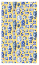 Load image into Gallery viewer, Tea Towel &quot;Chinese Porcelain&quot; (yellow) TT06Y
