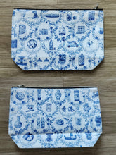 Load image into Gallery viewer, Pouch &quot;Blue Floral with HK icons&quot; P29
