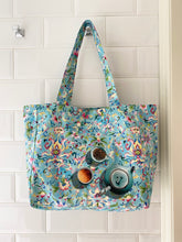 Load image into Gallery viewer, Tote Bag &quot;Chinese Floral&quot; (smaller size) TB04S
