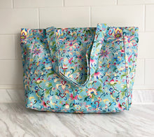 Load image into Gallery viewer, Tote Bag &quot;Chinese Floral&quot; (smaller size) TB04S
